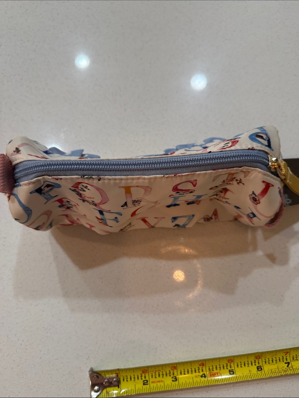 Matilda Jane Alphabet Pencil or  Cosmetic Pouch with Light Blue Ruffle NWT - Picture 8 of 12
